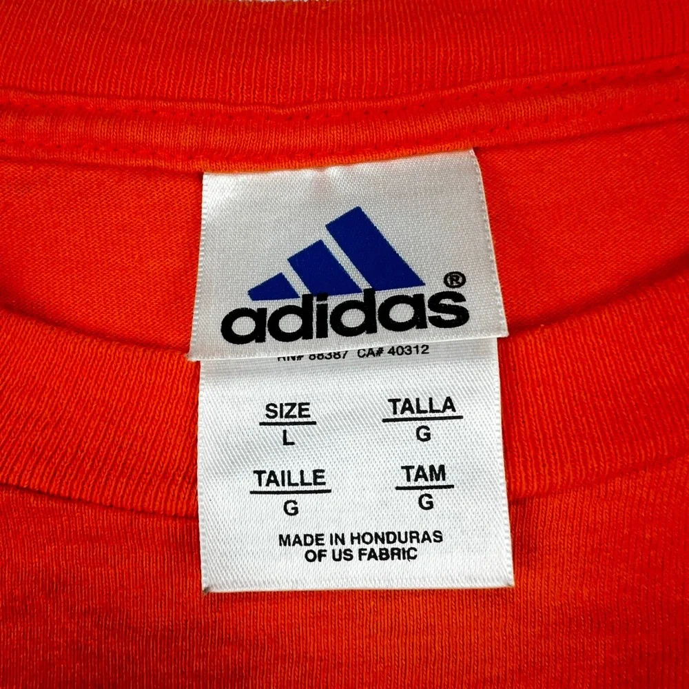 Adidas Mens Graphic Logo T-Shirt Red Short Sleeve Crew Neck Large 559
